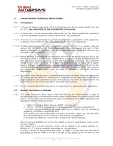 UAETCC Technicla Regulations