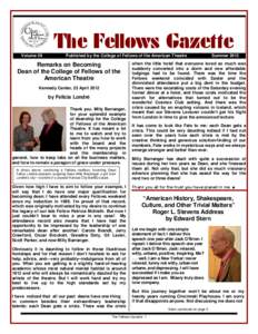 Microsoft Word - The Fellows Gazette, Summer 2012