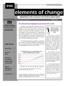 eoc  elements of change Highlighting Trends and Issues in the Criminal Justice System Office of Research & Statistics