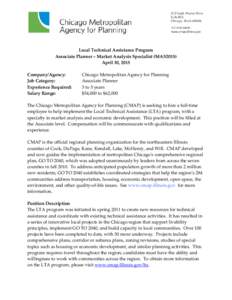 Urban planning / Public housing / Environmental design / Environment / Design / Chicago Metropolitan Agency for Planning / Chicago metropolitan area / Environmental social science