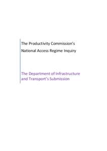 Submission 37 - Department of Infrastructure and Transport - National Access Regime - Public inquiry