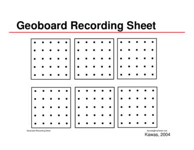 Geoboard Recording Sheet  Geoboard Recording Sheet [removed]