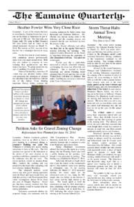 Volume 19 Issue 4  April 2014 Published Quarterly by the Lamoine Town Office