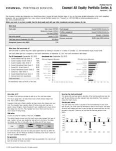 FUND FACTS  Counsel All Equity Portfolio Series A November 1, 2013