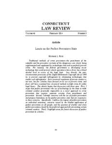 CONNECTICUT  LAW REVIEW VOLUME 46  FEBRUARY 2014
