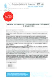 Deutsche Akademie für Akupunktur | DAA e.V. Von den Besten lernen. ssKongre 5% rabatt 2