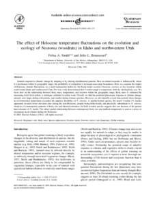 Available online at www.sciencedirect.com R Quaternary Research –171  www.elsevier.com/locate/yqres