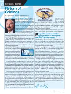 DECISION POINT  Return of Gridlock By Capt. Duane Woerth, ALPA President