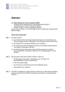 SSFC SGLC SSCA SSCA  SWISS SOCIETY FOR FOOD CHEMISTRY