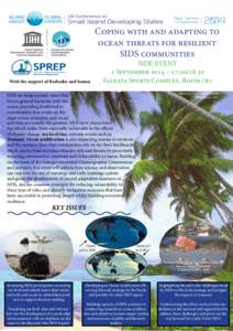 Coping with and adapting to ocean threats for resilient SIDS communities With the support of Barbados and Samoa  SIDE EVENT