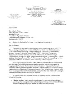 Business Review Request Letter: Foss Maritime Company, et al.