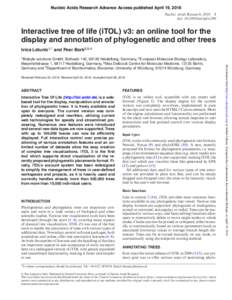Interactive tree of life (iTOL) v3: an online tool for the display and annotation of phylogenetic and other trees