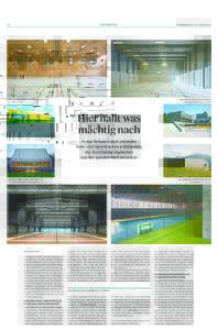 Architektur  52 Sport- und Turnhalle Eichi in Niederglatt ZH, von L3P Architekten Fotos: Vito Stallone