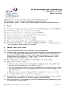 Sailing / Racing Rules of Sailing / Dinghies / Race Committee / 29er / Paul Henderson / International Sailing Federation / Dinghy racing / Boating / Sports / Olympic sports