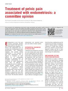 ASRM PAGES  Treatment of pelvic pain associated with endometriosis: a committee opinion The Practice Committee of the American Society for Reproductive Medicine