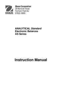 Analytical Standard Electronic Balances