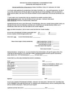 MOHAWK TRAIL RIDERS SNOWMOBILE CLUB MEMBERSHIP FORM (Membership valid through June 30, 2014) Print and mail this form with payment to: Mohawk Trail Riders, PO Box 167, Sanbornton, NH 03269