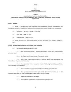 Proposed  Rule Amendments - SERIES 2 AGENCY APPROVED  (Q0198841.DOC;1)
