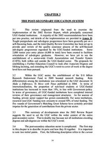 CHAPTER 3 THE POST-SECONDARY EDUCATION SYSTEM 3.1 This review originated from the need to examine the implementation of the 2002 Review Report, which principally concerned UGC-funded institutions. A majority of the 2002 