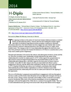 H-Diplo Article Review No. 445