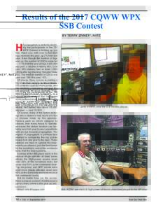 Results of the 2017 CQWW WPX SSB Contest BY TERRY ZIVNEY*, N4TZ H