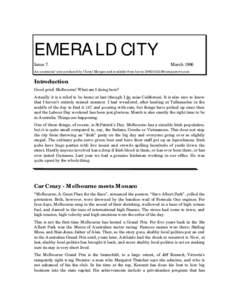 EMERALD CITY Issue 7 MarchAn occasional ‘zine produced by Cheryl Morgan and available from her at 