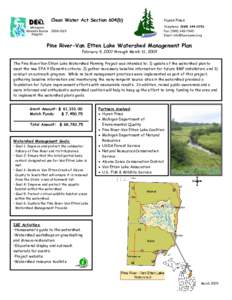 Pine River-Van Etten Lake Watershed Management Plan