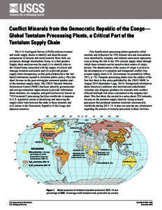 Refractory metals / Transition metals / Tantalum / Mining in the Democratic Republic of the Congo / Niobium / Conflict minerals / Minor metals / Minor Metals Trade Association / Pentoxide / Chemistry / Matter / Chemical elements