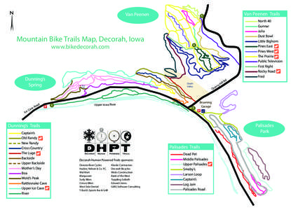 N  Van Peenen Mountain Bike Trails Map, Decorah, Iowa