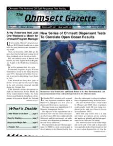 Ohmsett--The National Oil Spill Response Test Facility  The Gazette