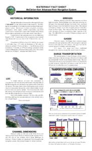 WATERWAY FACT SHEET McClellan-Kerr Arkansas River Navigation System HISTORICAL INFORMATION  BRIDGES