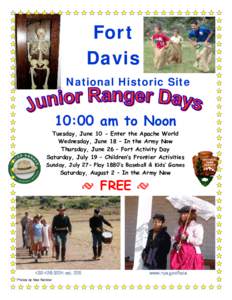 Fort Davis National Historic Site 10:00 am to Noon