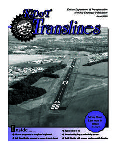 KDoT  Kansas Department of Transportation Monthly Employee Publication August 2006