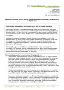 Ministry of Justice / National Probation Service / Probation / Penal system of Japan / Prison reform / Howard League for Penal Reform / Lancashire Probation Trust / Probation officer / Penology / Crime / Law enforcement