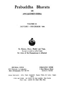 Prabuddha Bharata OR AWAKENEDINDIA  VOLUME 89