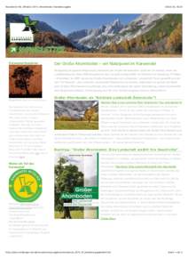 Newsletter #6, Oktober 2014, Ahornboden-Sonderausgabe  Karwendel Bewohner, 18:20