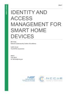 Identity and Access Management for Smart Home Devices