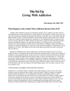 What Happens to the Family When Addiction Becomes Part of It