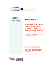 Key Stage 1 / National Curriculum / Key Stage 2 / Cambridge Primary Review / Primary education / Key Stage 3 / National Numeracy Strategy / Foundation Stage / Education / Educational stages / Education in England