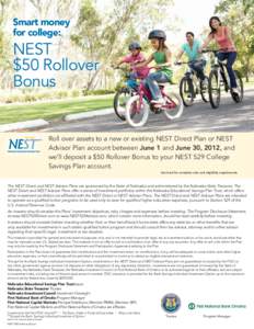 Smart money for college: NEST $50 Rollover Bonus