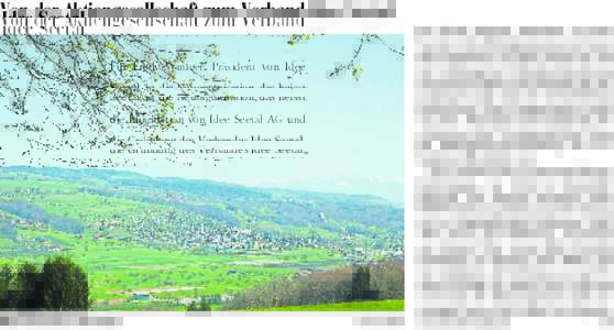 Von der Aktiengesellschaft zum Verband Idee Seetal  Das Luzerner Seeetal. Foto: archiv