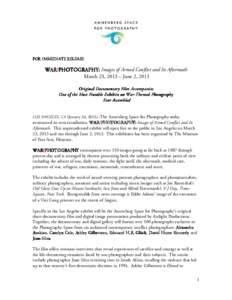 WAR PHOTOGRAPHY_FINAL Press Release