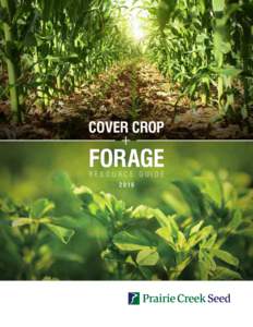 COVER CROP  FORAGE RESOURCE GUIDE