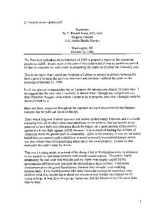 2 - lecture cover - press conf. Statement By C. Everett Koop, MD, ScD Surgeon General U.S. Public Health Service Washington, DC
