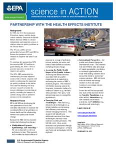 Partnership with the Health Effects Institute