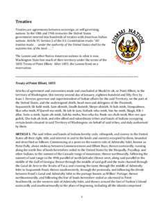 Treaty of Point Elliott / Lummi / Suquamish tribe / Skagit tribes / Snohomish tribe / Tulalip / Lushootseed language / Washington / Western United States