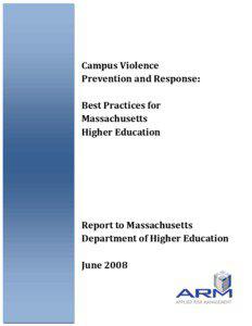 Campus Violence Prevention and Response: Best Practices for