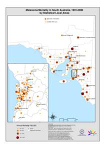 Melanoma Mortality in South Australia, [removed]by Statistical Local Areas UNINCORP. FAR NORTH COOBER PEDY (DC)  ROXBY DOWNS (M)