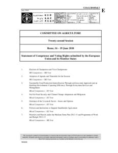 European Union / Federalism / Northern Ireland Assembly / Food and Agriculture Organization / Politics / Natural competence / Competence / Law / United Nations / Forensic psychology / Mental health law