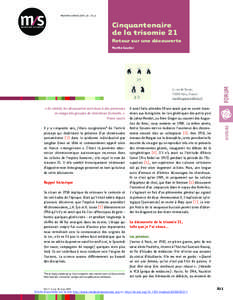 MEDECINE/SCIENCES 2009 ; 25 : [removed]Cinquantenaire